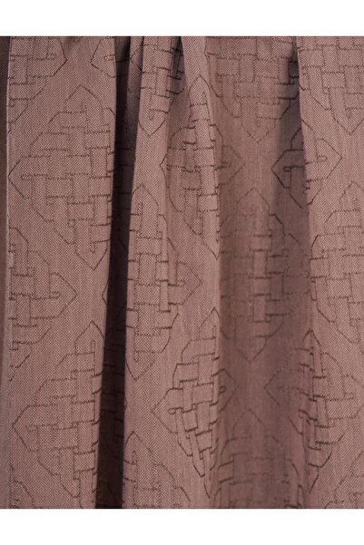 Kayra Шаль з геометричним візерунком, бавовняна суміш, кавовий колір