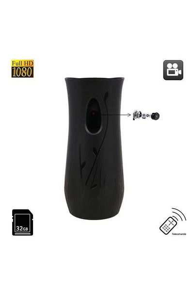Minitechnics Mini Video Camera Hidden in Air Freshener, Full HD, 1080P, 32Gb, Motion Sensor, with Spray Tube