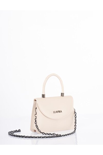 Kayra Mini Saten Çanta Krem