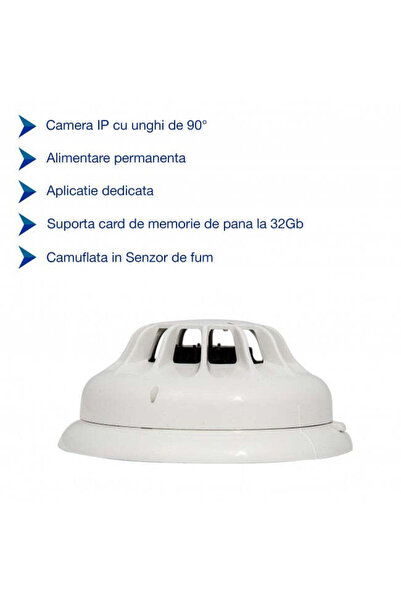 Minitechnics WI-FI IP P2P video camera in smoke detector, 32 Gb, 1920x1080p, Motion Sensor, DFCSWIIP121