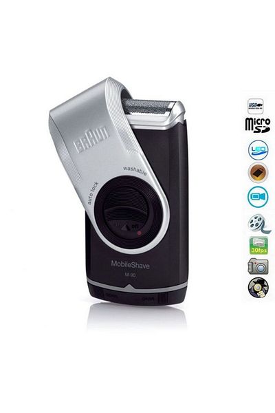 Minitechnics DVR + Wi-Fi IP P2P Camera in Shaver, 32 Gb, 1080p, IPCCSIPWIFI80AB
