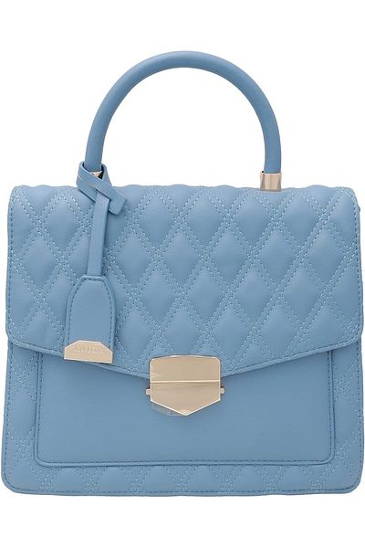 AMICA Esmeralda Structured Women's Crossbody Handbag with Detachable Leather Strap in Blue