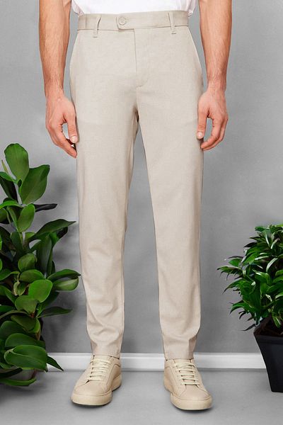 Trendyol Collection Stone Slim Fit Italian Cut Chino Fabric Pants TMNAW23PL00034