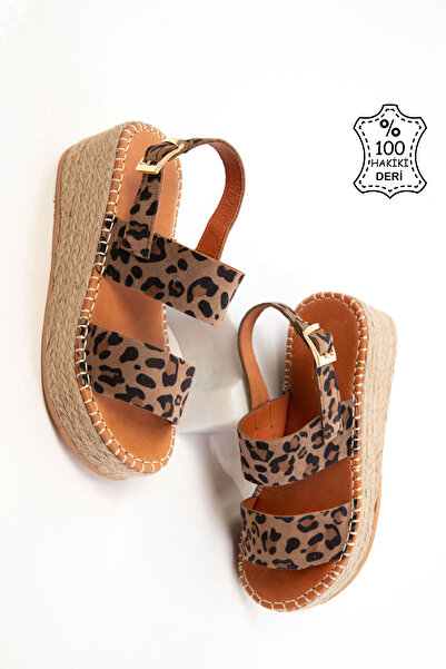 SOHO Leopard Genuine Leather Women's Sandals 20683