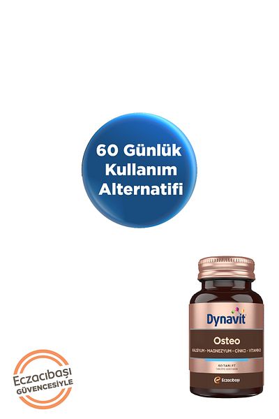 Dynavit Osteo 60 Tablets Calcium Magnesium D3 Zinc Selenium Supplement