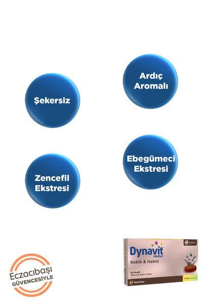 Dynavit Herbal Kekik & Hatmi 16 Pastil - Kekik, Hatmi, Ebegümeci, Zencefil