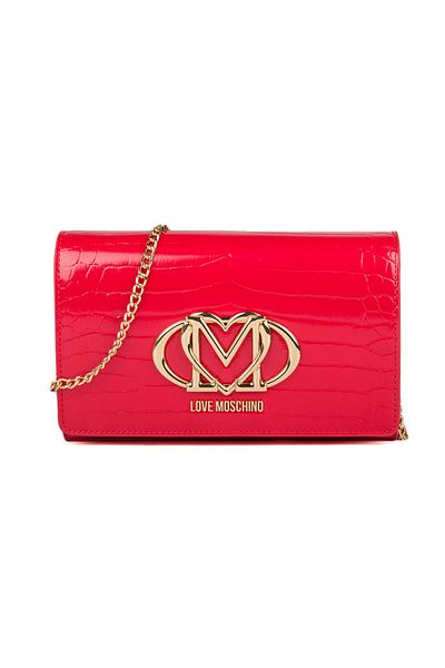 Love Moschino BORSA PU KROKO ROSSO