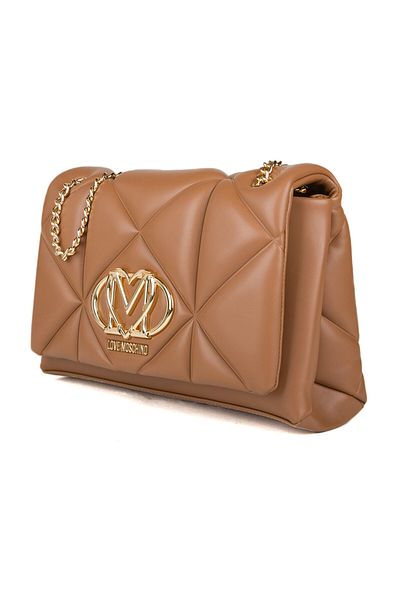 Love Moschino GIEŁDA PU TŁOCZONA CAMMELLO