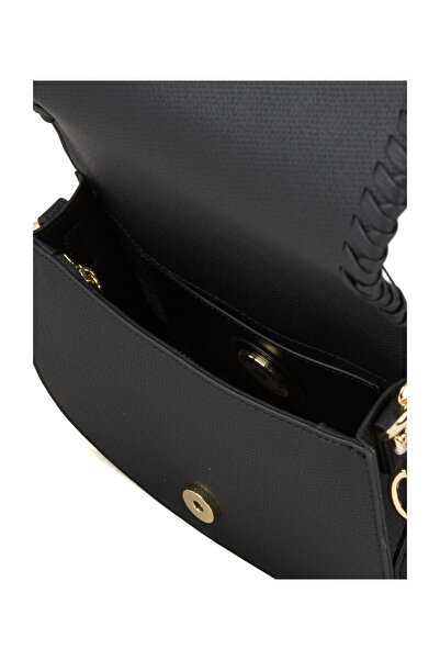 Love Moschino Dámská kožená černá taška přes rameno se silným popruhem JC4125PP1MLJ0-000