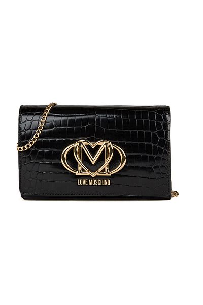 Love Moschino BUCĂTĂ PU CROCO NEGRU