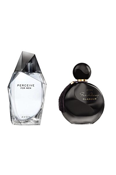 AVON Perceive Edt 100 ml Erkek Far Away Glamour (YENİ ŞİŞE) Edp 50 ml Kadın 2li Set