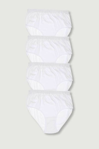 Tutku Pachet de 4 chiloți bato pentru femei, din bumbac, cu talie înaltă