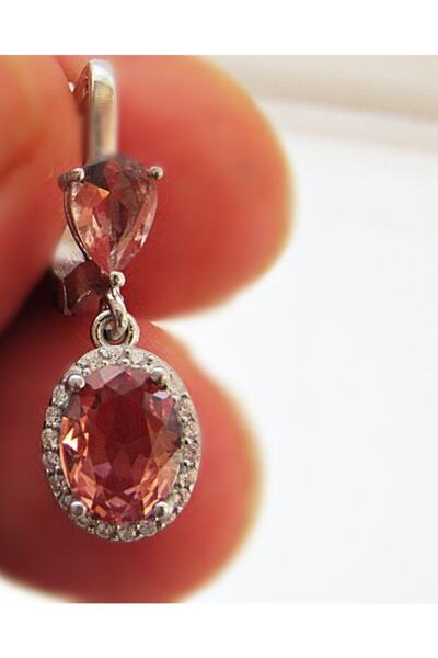 lilahgümüştr Gümüş Zultanit Oval Taşlı Kadın Küpe