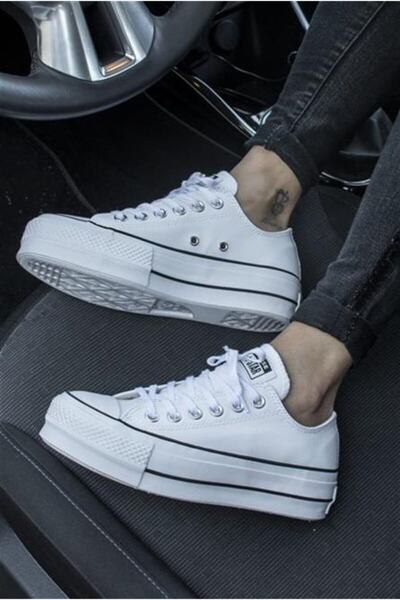 Converse Chuck Taylor All Star Lift Yüksek Taban Kadın Beyaz Spor Ayakkabı 56...