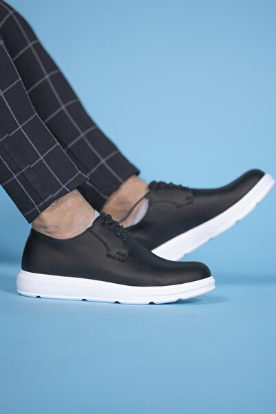 Riccon Black and White Men's Casual Shoes00125481