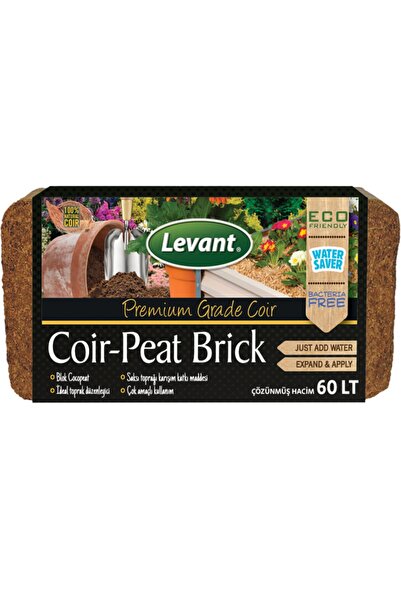 LEVANT Cocopeat 60lt Sıkıştırılmış Hindistan Cevizi Kabuğu Torfu