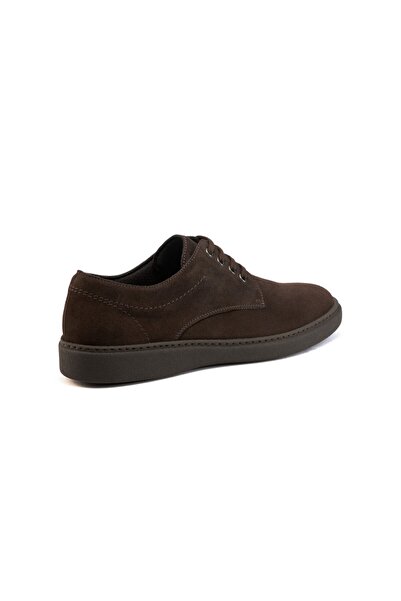 Frau Dark Brown Men's Sneaker 19A4 Laced Shoes Rubber Suede Dark Brown