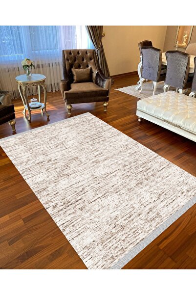 NaRStore Home Decoser Nova 4030 Düz Bej Kaymaz Yıkanabilir Kilim