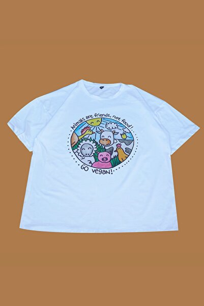 Kozmik Tapestry Γίνε Βίγκαν / Υπερμεγέθες Μπλουζάκι