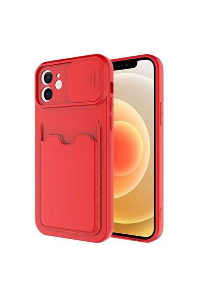 zore Ceponya Iphone 12 Mini Uyumlu Kılıf Deri Görünümlü Kartlıklı Kamera Koru...