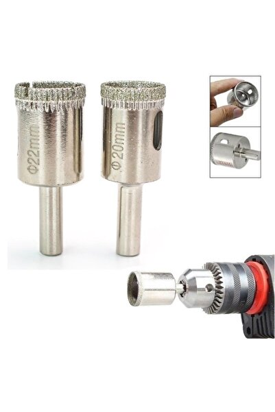 Depolife Mermer Granit Fayans Porselen Cam 20mm 22mm Yuvarlak Delme Pancı Elm...