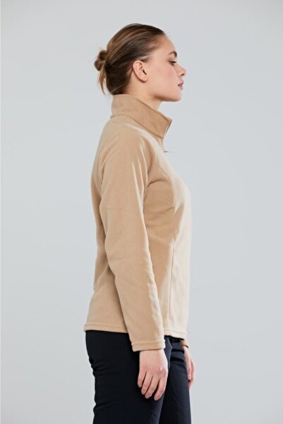 2AS Price Yarım Fermuarlı Kadın Polar Deve Tüyü