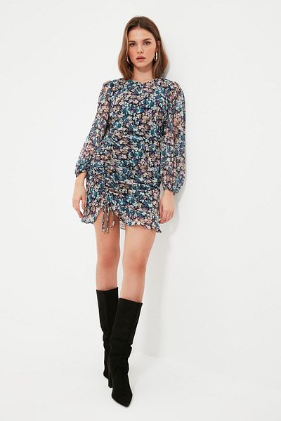 Trendyol Collection Πολύχρωμη Φούστα Λεπτομερές Υφαντό Φόρεμα TWOAW22EL0700