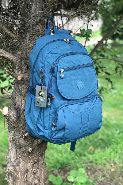 DodoButik Rucsac albastru rezistent la apă de dimensiuni mari