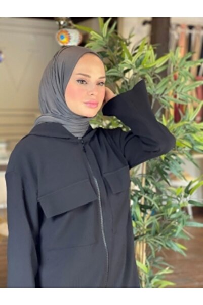 ASLI شال قطني ممشط أنثراسايت