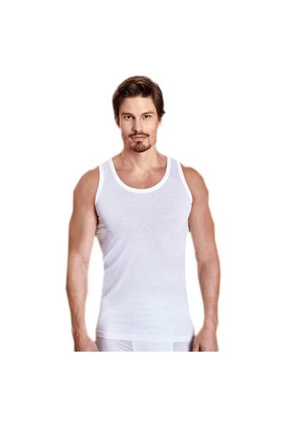 Berrak 6-Piece Men's Undershirt White Size L 100% Cotton