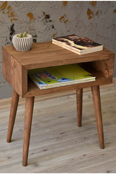 Genel Markalar Antik Ceviz Doğal Ahşap Çam Konik Ayaklı Vidasız Açılı Kesim D...