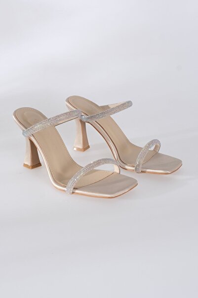 Hayati Arman Stoned Double Banded Women - Heels - Slippers - Ha - Archive - Product - -