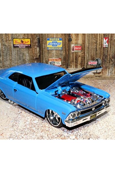 Maisto Design 1966 Chevrolet Chevelle Ss 396 1/24 Mavi Model Araç