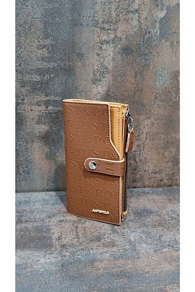 Just Polo Women's Tan Wallet Print Pattern