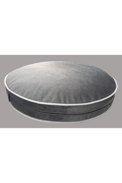 viscopet Lüks Visco Dolgulu Dayanıklı Fermuarlı Yıkanabilir Yuvarlak Kedi Köpek Yatağı Xl-100x10cm