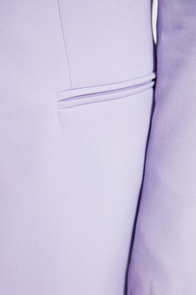 Trendyol Collection Jachetă blazer detaliată cu nasturi țesute liliac TWOSS21CE0011