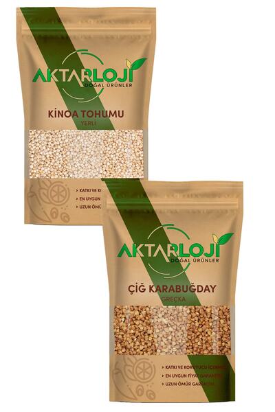 aktarloji 250 Gr Çiğ Karabuğday Greçka + 250 Gr Çiğ Kara Buğday Unu