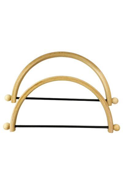 EleganTShoP Şirin Ahşap Yarım Yuvarlak Çanta Sapı 662-8