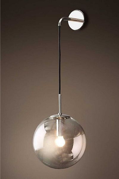 BSA LIGHTING Cluster Single Chrome Sconce Smoked Glass