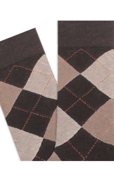 MEM SOCKS Мъжки чорапи с карирани шарки, чифт от 12 броя