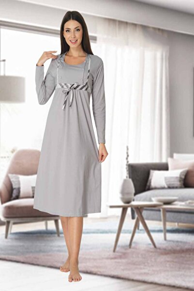 Effortt مجموعات Mayss 8083 ثوب نوم للحمل باللون الرمادي