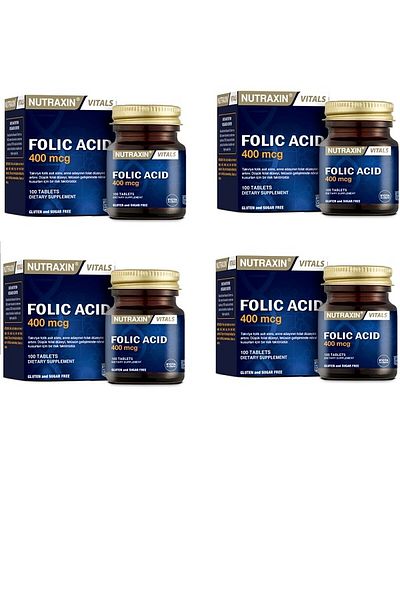 Nutraxin 4 Pieces 400McgFolic Acid