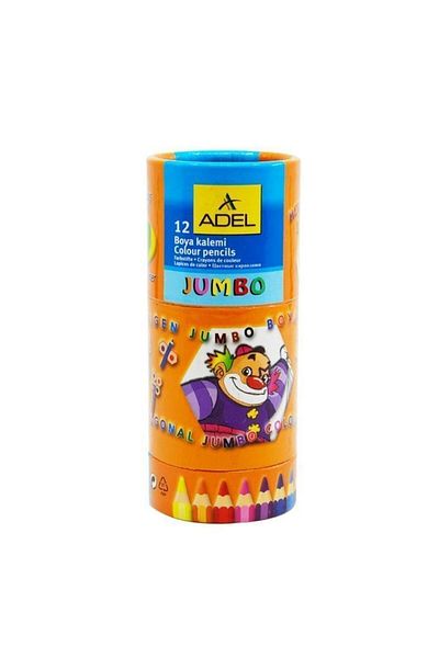 Adel Dry Paint Cardboard Tube Box Jumbo Half Size 12 Colors 9520