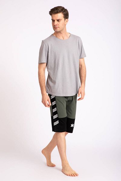 Giyim Dünyası Ανδρικό X Print Capri Khaki