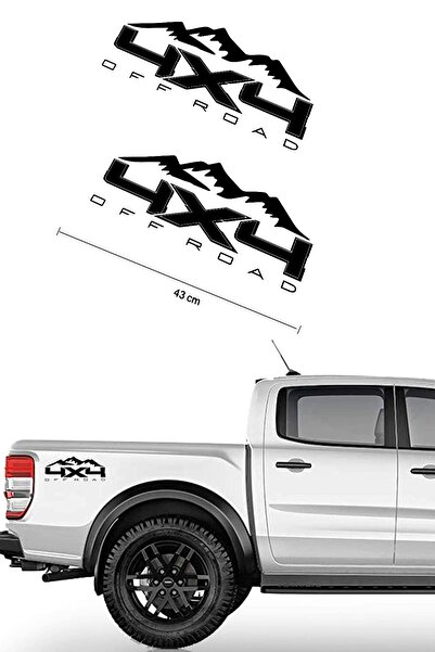 Dijitonline قطعتان من ملصق الطرق الوعرة الجبلية وملصقات رياضية 4x4 مقاس 43x32 سم