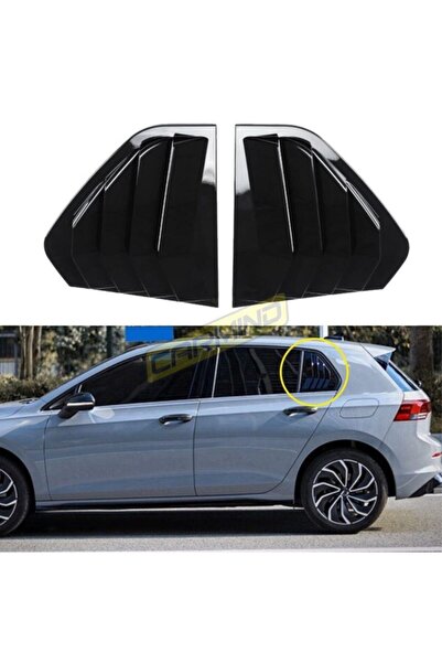 Carmind واقي زجاجي على شكل فراشة متوافق مع Vw Golf 8 باللون الأسود البيانو 2021-