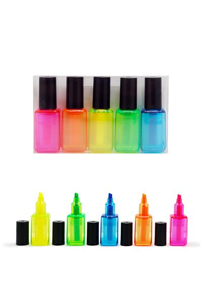 GLANCE Nail Polish Highlighter 5 Pack Vibrant Colors