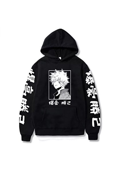 Köstebek Touz Anime My Hero Academia Bakugou Unisex Kapşonlu