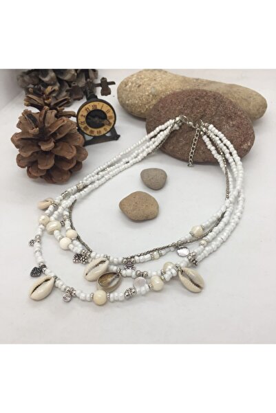 Porsuk Alternatif El Yapımı Etnik Otantik Hippi Bohem Inci Kolye