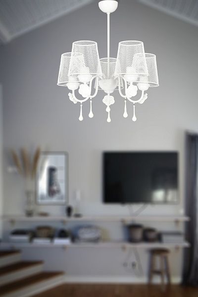 VENON Lada 5-Piece White Chandelier